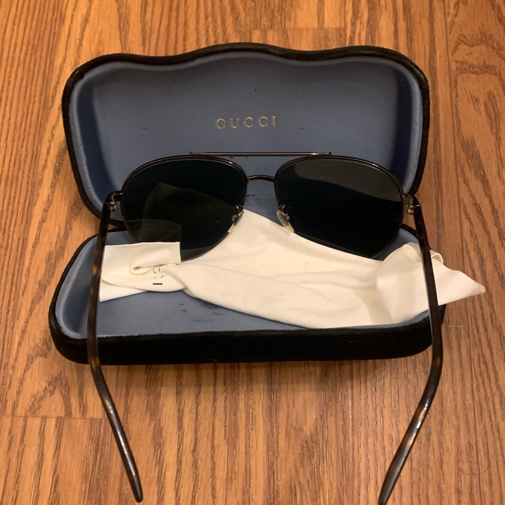 Gucci Aviator Sunglasses, Silver - Picture 8 of 8